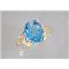 10K, 14K or 18K Gold Ladies Ring, Swiss Blue Topaz, R139