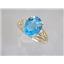 10K, 14K or 18K Gold Ladies Ring, Swiss Blue Topaz, R139