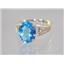 10K, 14K or 18K Gold Ladies Ring, Swiss Blue Topaz, R139