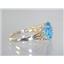 10K, 14K or 18K Gold Ladies Ring, Swiss Blue Topaz, R139