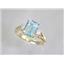 10K, 14K or 18K Gold Ladies Ring, Aquamarine, R171
