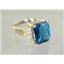 10K, 14K or 18K Gold Ladies Ring, London Blue Topaz, R183