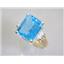 10K, 14K or 18K Gold Ladies Ring, Swiss Blue Topaz, R183