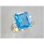 10K, 14K or 18K Gold Ladies Ring, Swiss Blue Topaz, R183