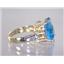 10K, 14K or 18K Gold Ladies Ring, Swiss Blue Topaz, R183