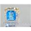 10K, 14K or 18K Gold Ladies Ring, Swiss Blue Topaz, R183