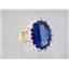 10K, 14K or 18K Gold Ladies Ring, Created Blue Sapphire, R270