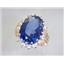 10K, 14K or 18K Gold Ladies Ring, Created Blue Sapphire, R270