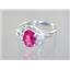 SR176, Created Pink Sapphire, 925 Sterling Silver Ring
