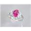 SR176, Created Pink Sapphire, 925 Sterling Silver Ring