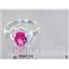 SR176, Created Pink Sapphire, 925 Sterling Silver Ring