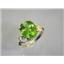 10K, 14K or 18K Gold Angel Ring, Peridot, R154