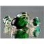 14k Gold Leverback Earrings, Russian Nanocrystal Emerald, E922