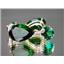 14k Gold Leverback Earrings, Russian Nanocrystal Emerald, E922