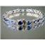 SB001, Created Blue Sapphire, 925 Silver Bracelet