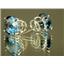925 Sterling Silver Post Earrings, Neptune Garden Topaz, SE202