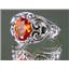 Created Padparadsha Sapphire, 925 Silver Ring, SR111