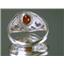 Created Padparadsha Sapphire, 925 Silver Ring, SR111