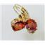 14k Gold Leverback Earrings, Twilight Fire Topaz, E107