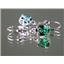 925 Sterling Silver Leverback Earrings, Russian Nanocrystal Emerald, SE007