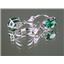 925 Sterling Silver Leverback Earrings, Russian Nanocrystal Emerald, SE007
