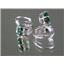 925 Sterling Silver Leverback Earrings, Russian Nanocrystal Emerald, SE007