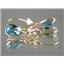 14k Gold Leverback Earrings, Swiss Blue Topaz, E021