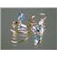 14k Gold Leverback Earrings, Swiss Blue Topaz, E021