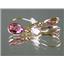 14k Gold Leverback Earrings, Pure Pink Topaz, E021