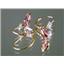 14k Gold Leverback Earrings, Pure Pink Topaz, E021