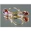 14k Gold Leverback Earrings, Mozambique Garnet, E021
