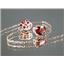 14k Gold Threader Earrings, Garnet CZ, E003