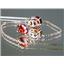 14k Gold Threader Earrings, Garnet CZ, E003