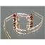 14k Gold Threader Earrings, Garnet CZ, E003