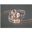 14k Gold Threader Earrings, Champagne CZ, E003