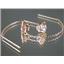 14k Gold Threader Earrings, Champagne CZ, E003