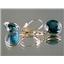 14k Gold Leverback Earrings, London Blue Topaz, E201