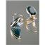14k Gold Leverback Earrings, London Blue Topaz, E201