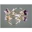 14k Gold Leverback Earrings, Amethyst, E017