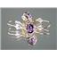 14k Gold Leverback Earrings, Amethyst, E017