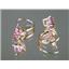 14k Gold Leverback Earrings, Pure Pink Topaz, E017