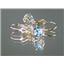 14k Gold Leverback Earrings, Swiss Blue Topaz, E017