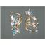 14k Gold Leverback Earrings, Swiss Blue Topaz, E017