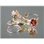 14k Gold Leverback Earrings, Twilight Fire Topaz, E017