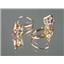14k Gold Leverback Earrings, Twilight Fire Topaz, E017
