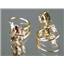 14k Gold Leverback Earrings, Smoky Quartz, E017