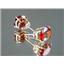 14k Gold Post Earrings, Garnet CZ, E102