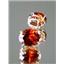 14k Gold Post Earrings, Garnet CZ, E102