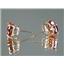 14k Gold Post Earrings, Garnet CZ, E102