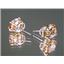 14k Gold Post Earrings, Champagne CZ, E102